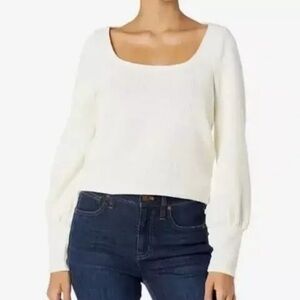 Madewell Women’s Ottoman’s Rib Square Neck Top Sweater